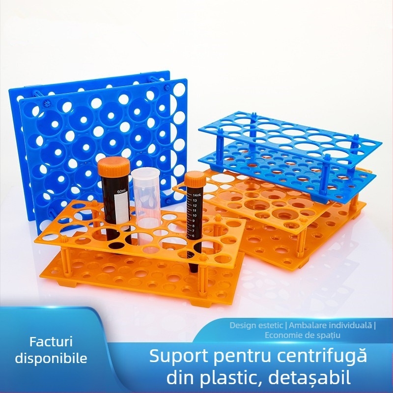 Raft pentru tuburi de centrifugare, demontabil, multifuncțional, compatibil cu tuburi de 10 ml, 15 ml și 50 ml, model WP