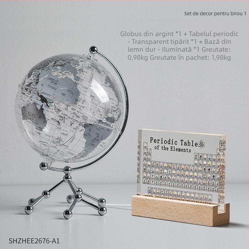 Model acrilic al elementului din tabelul periodic – stil simplu, licență IP, material plastic/rezină