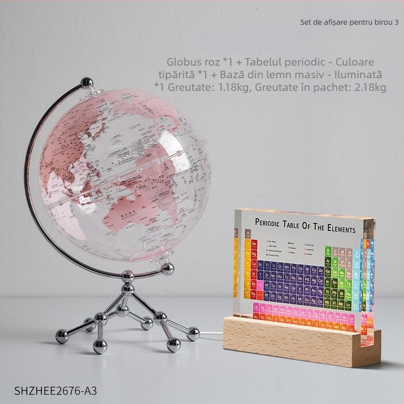 Model acrilic al elementului din tabelul periodic – stil simplu, licență IP, material plastic/rezină