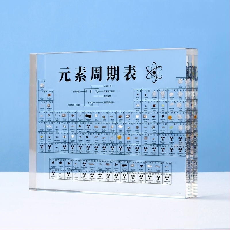 Model acrilic al elementului din tabelul periodic – stil simplu, licență IP, material plastic/rezină