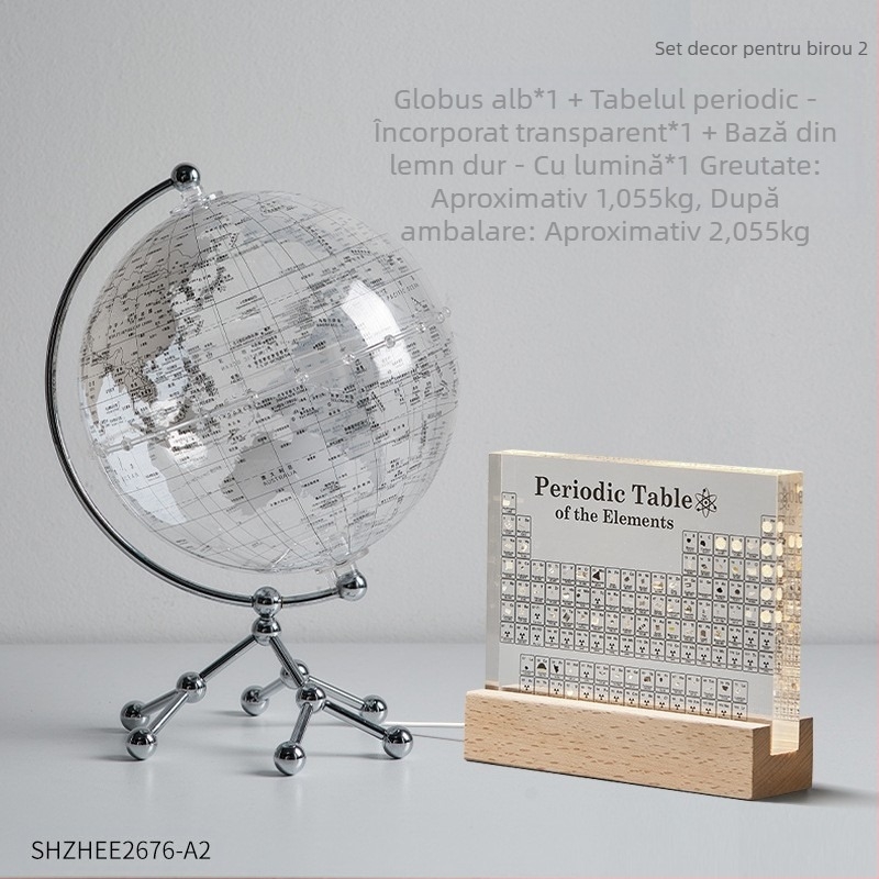 Model acrilic al elementului din tabelul periodic – stil simplu, licență IP, material plastic/rezină