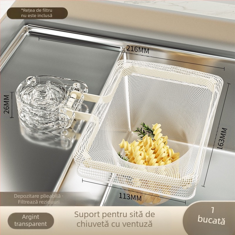 Matsumoto Plasă de filtrare pentru resturi la chiuvetă - Filtru PP, personalizabil cu logo