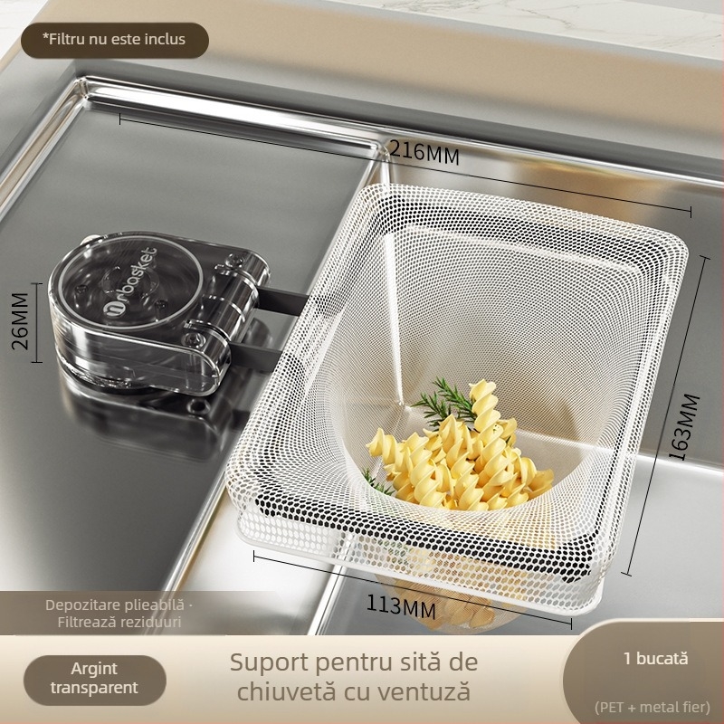 Matsumoto Plasă de filtrare pentru resturi la chiuvetă - Filtru PP, personalizabil cu logo