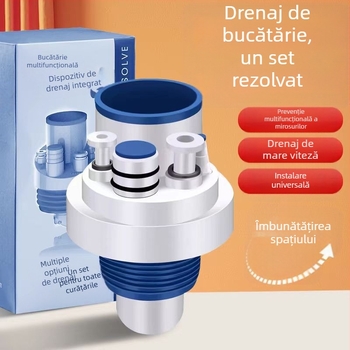 Filtru deodorare cu cinci căi pentru canalizarea bucătăriei — Tip A, ABS, Anyi, stil modern minimalist