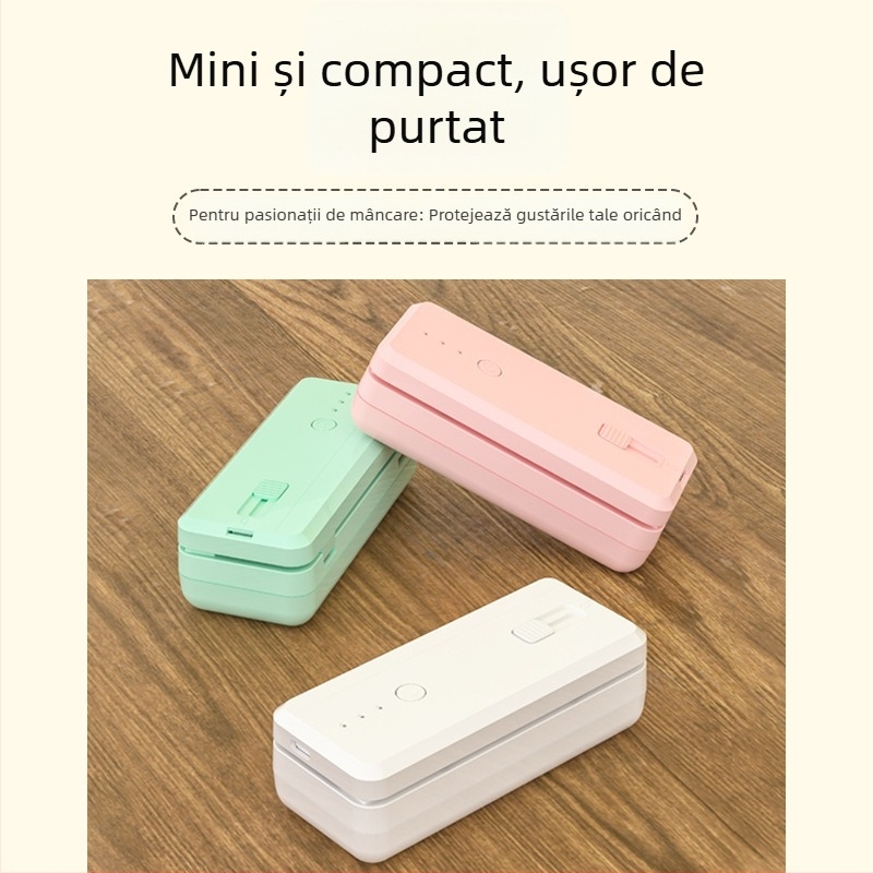 Mașină portabilă de sigilat pentru ambalarea alimentelor, carcasă din plastic ABS, greutate 170 g, capacitate 1001-1500 ml, model Nouă generații, Personalizabilă