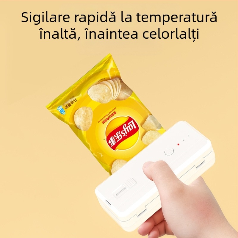 Mașină portabilă de sigilat pentru ambalarea alimentelor, carcasă din plastic ABS, greutate 170 g, capacitate 1001-1500 ml, model Nouă generații, Personalizabilă