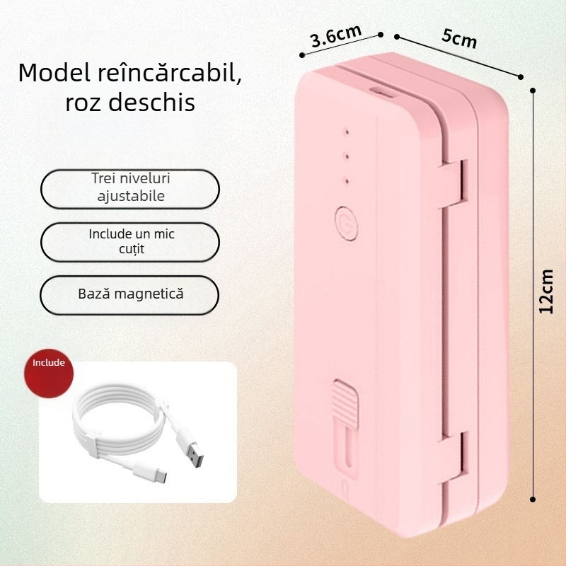 Mașină portabilă de sigilat pentru ambalarea alimentelor, carcasă din plastic ABS, greutate 170 g, capacitate 1001-1500 ml, model Nouă generații, Personalizabilă