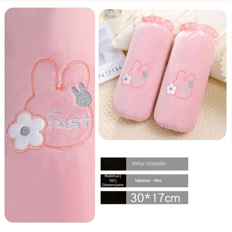 Manșete lungi din catifea cristal pentru treburi casnice, unisex, anti-murdărire, model solid, iarnă-toamnă