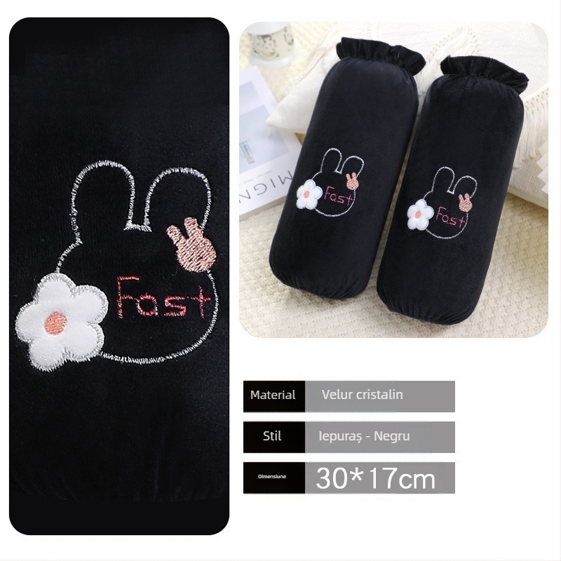 Manșete lungi din catifea cristal pentru treburi casnice, unisex, anti-murdărire, model solid, iarnă-toamnă