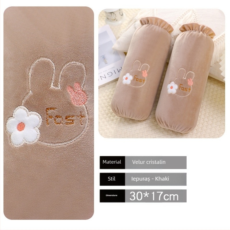 Manșete lungi din catifea cristal pentru treburi casnice, unisex, anti-murdărire, model solid, iarnă-toamnă