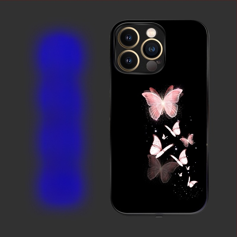 Carcasă cu LED pentru notificare apel pentru iPhone 16 Pro Max, control vocal, antiderapantă și rezistentă la uzură, în șapte culori