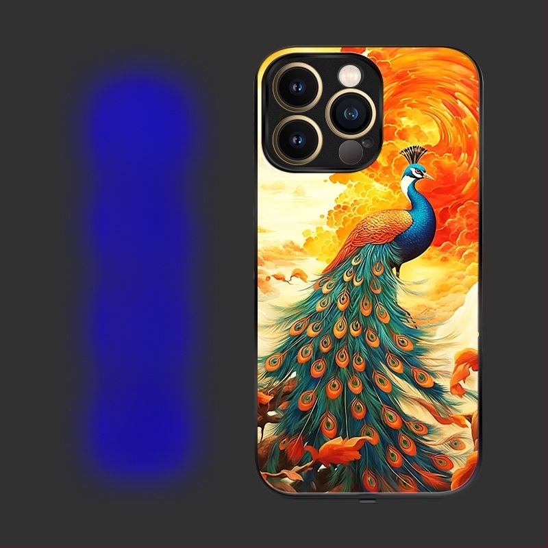Carcasă cu LED pentru notificare apel pentru iPhone 16 Pro Max, control vocal, antiderapantă și rezistentă la uzură, în șapte culori