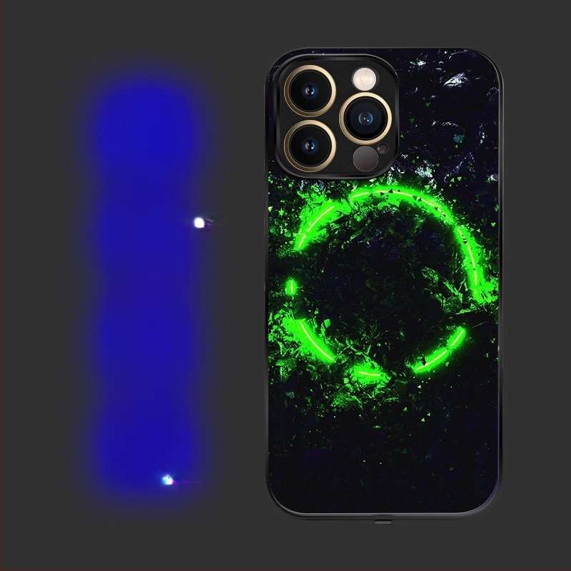Carcasă cu LED pentru notificare apel pentru iPhone 16 Pro Max, control vocal, antiderapantă și rezistentă la uzură, în șapte culori