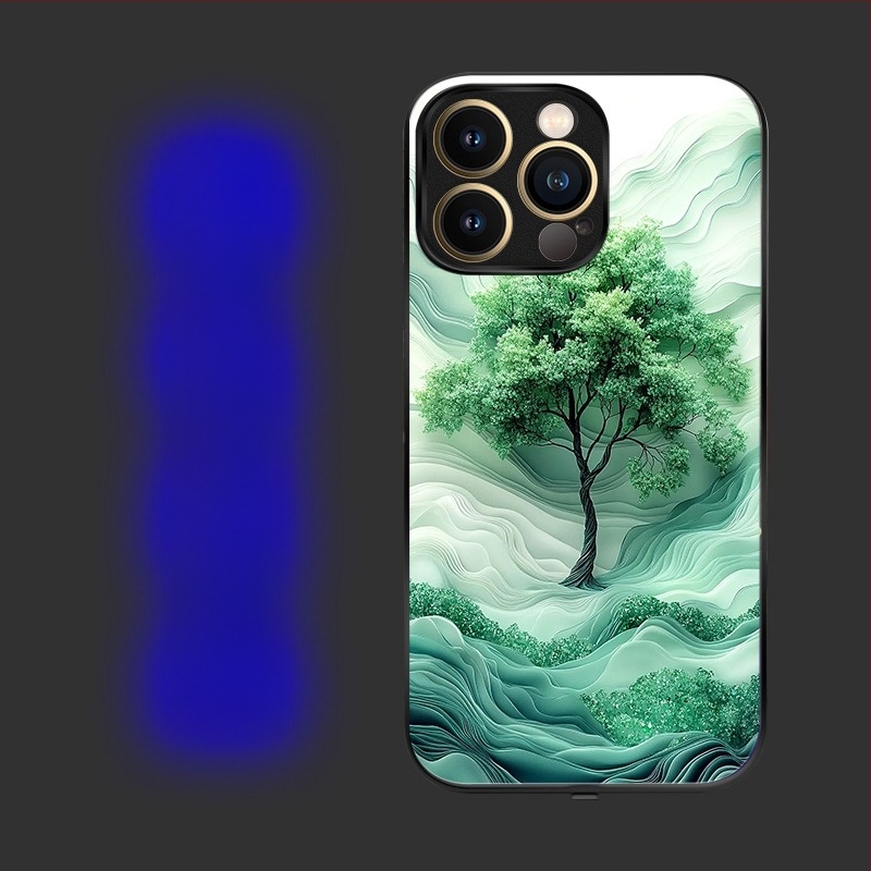 Carcasă cu LED pentru notificare apel pentru iPhone 16 Pro Max, control vocal, antiderapantă și rezistentă la uzură, în șapte culori