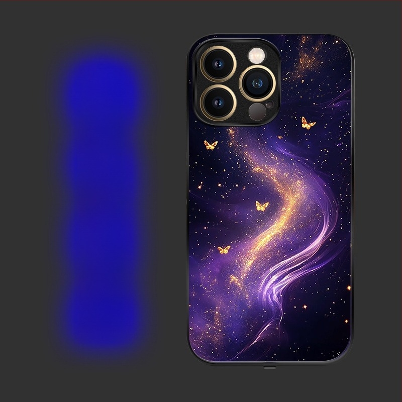 Carcasă cu LED pentru notificare apel pentru iPhone 16 Pro Max, control vocal, antiderapantă și rezistentă la uzură, în șapte culori