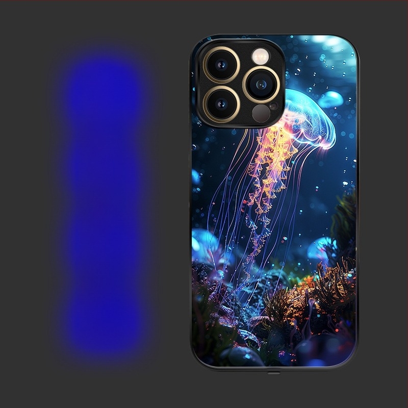 Carcasă cu LED pentru notificare apel pentru iPhone 16 Pro Max, control vocal, antiderapantă și rezistentă la uzură, în șapte culori