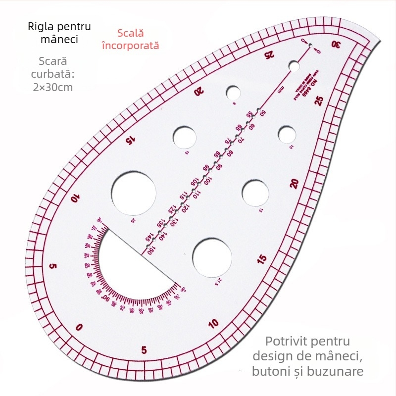 Set rigle croitoare pentru îmbrăcăminte cu scară încorporată, din plastic, include placă în formă de L și ghidaje de curbă
