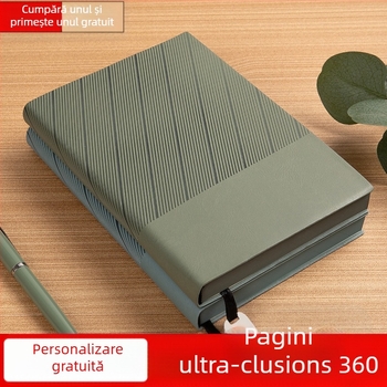 Caiet cu copertă din piele moale, legare cusută, hârtie Forest, 80 g/m², 200–300 de pagini