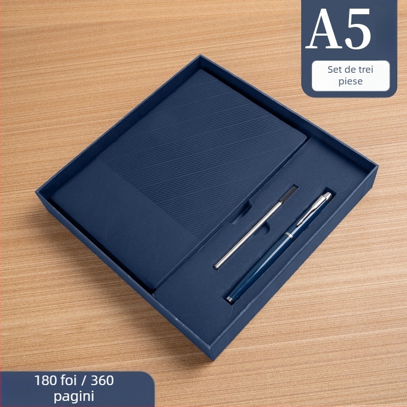 Caiet cu copertă din piele moale, legare cusută, hârtie Forest, 80 g/m², 200–300 de pagini