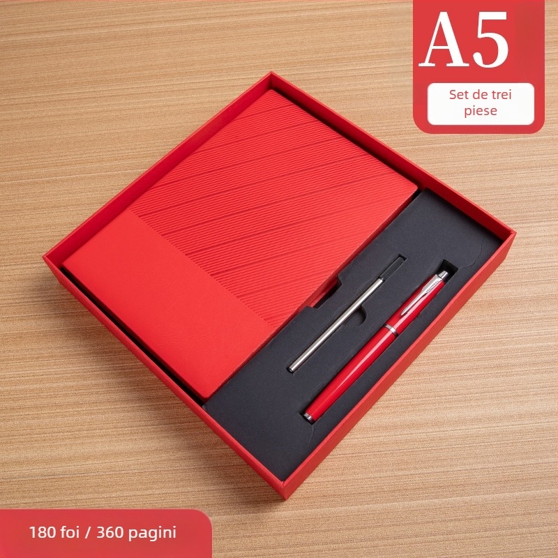 Caiet cu copertă din piele moale, legare cusută, hârtie Forest, 80 g/m², 200–300 de pagini