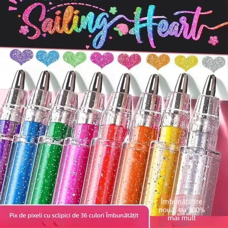 Starlight pix gel glitter - corp din plastic, ambalat în cutie, neșters