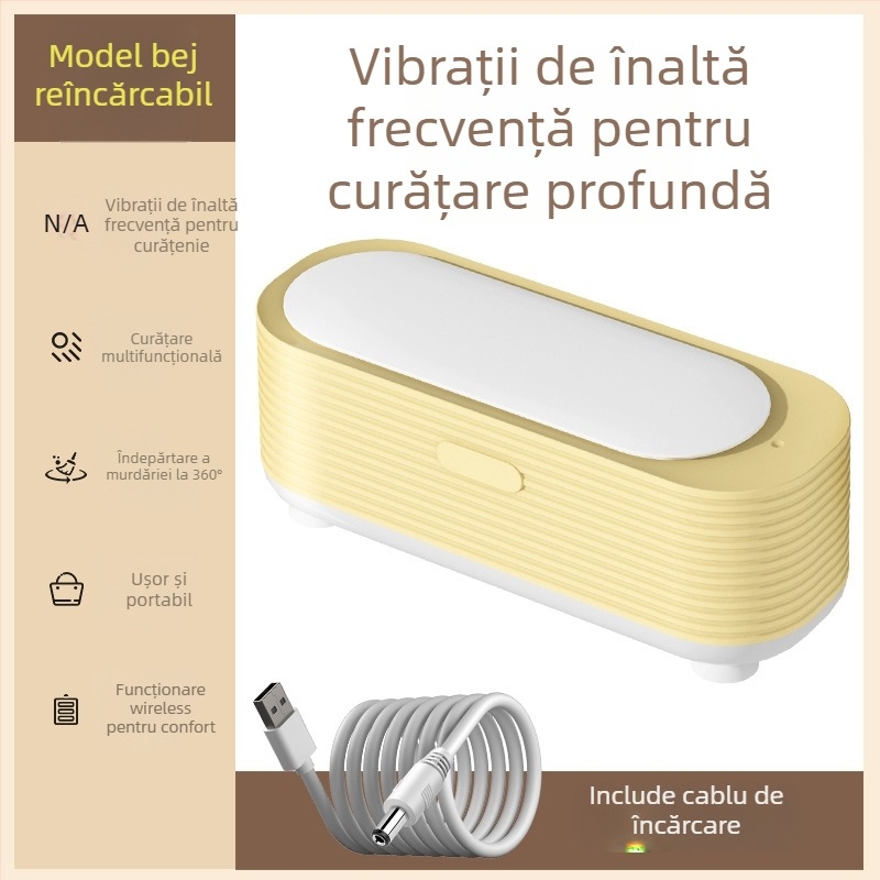 Curățător de ochelari - funcționare mecanică, alimentare USB, capacitate 301-500 ml, bază din PP, curățător cu abur