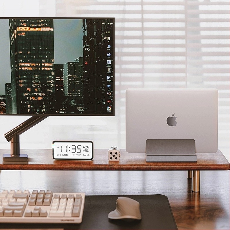 Suport vertical pentru laptop, aliaj de aluminiu, 546 g, potrivit pentru majoritatea notebook-urilor, tip masă