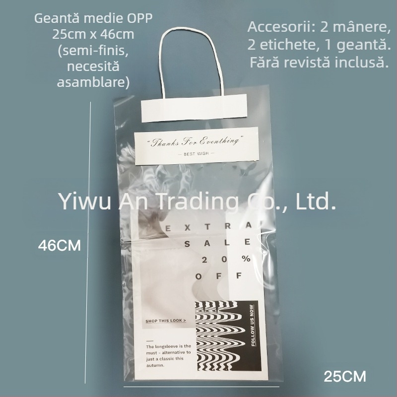 Pungi OPP pentru buchete, disponibile imediat, ambalaj final, tehnică de lipire, 10 bucăți