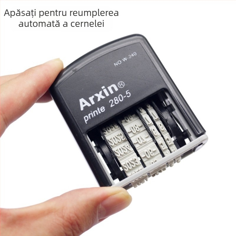 Ștampilă de dată — retur de cerneală; imprimare a datei cu cerneală înapoi (Material: Plastic; Formă: Imprimare a datei; Utilizare: Imprimare a datei; Caracteristici: Întoarcere cerneală)