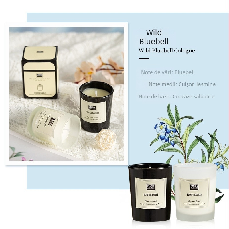 Lumânare aromaterapeutică din ceară de soia, lucrată manual, cilindrică, personalizare OEM