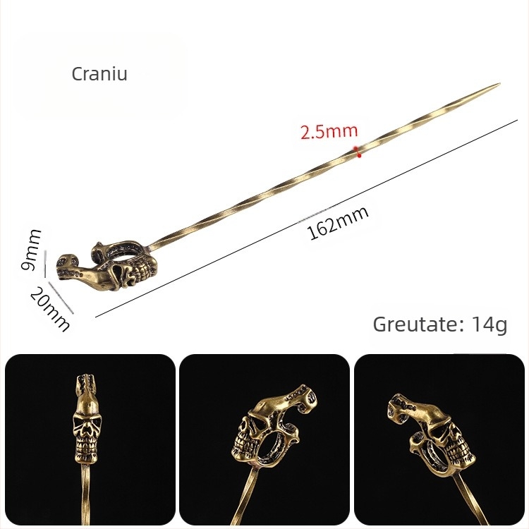 Pin spiral din alamă pentru ventilația țigării — suport pentru cenușă, accesoriu minimalist pentru fumat, ambalaj 200 buc
