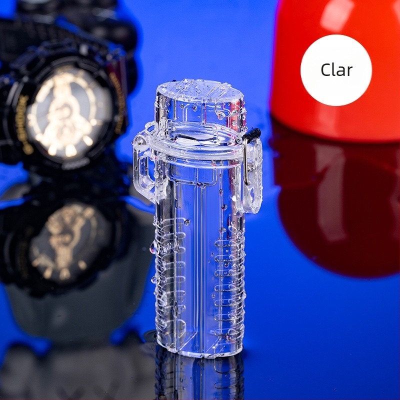 Set de 4: Carcasă impermeabilă pentru țigări și capac pentru brichetă, compatibil Bic J6, din plastic, personalizare disponibilă, imprimare logo