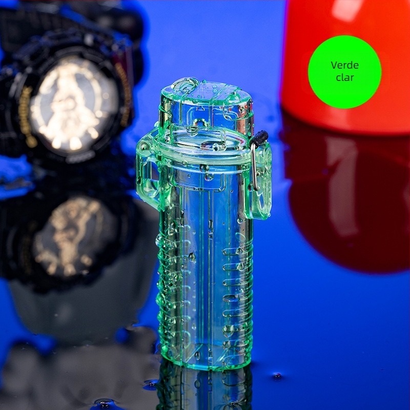 Set de 4: Carcasă impermeabilă pentru țigări și capac pentru brichetă, compatibil Bic J6, din plastic, personalizare disponibilă, imprimare logo