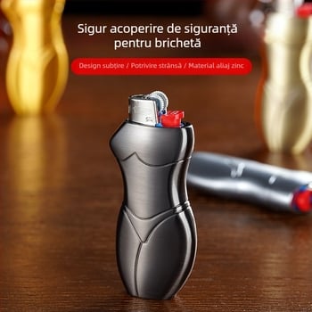 909-J5 Yafeng carcasă pentru brichetă din aliaj metalic, design creativ în formă umană, imprimare logo disponibilă, personalizare disponibilă, ambalaj de 500 bucăți