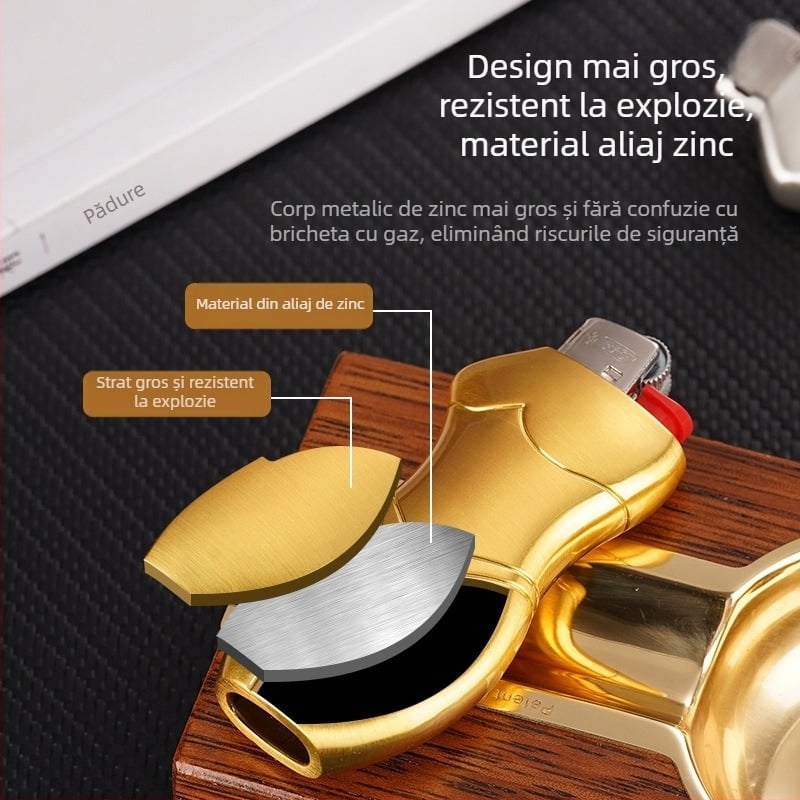 909-J5 Yafeng carcasă pentru brichetă din aliaj metalic, design creativ în formă umană, imprimare logo disponibilă, personalizare disponibilă, ambalaj de 500 bucăți