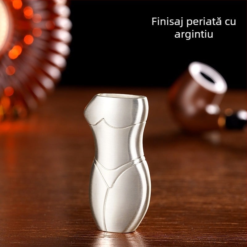 909-J5 Yafeng carcasă pentru brichetă din aliaj metalic, design creativ în formă umană, imprimare logo disponibilă, personalizare disponibilă, ambalaj de 500 bucăți