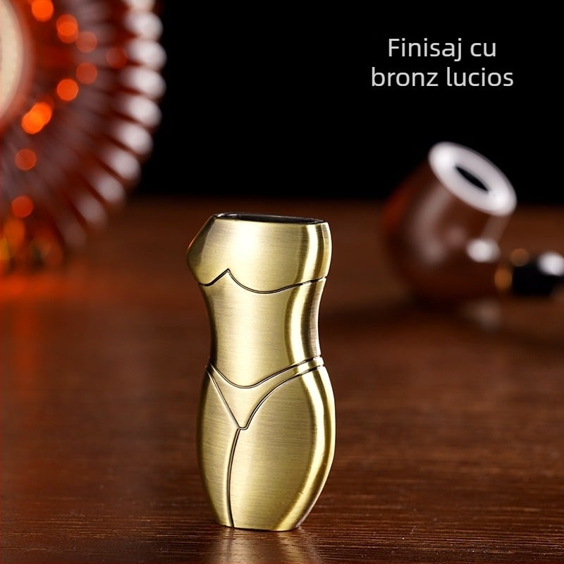 909-J5 Yafeng carcasă pentru brichetă din aliaj metalic, design creativ în formă umană, imprimare logo disponibilă, personalizare disponibilă, ambalaj de 500 bucăți