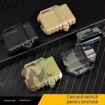 Carcasă universală pentru brichetă tactică outdoor — impermeabilă, rezistentă la șocuri, cu mecanism ZP interior, construcție din plastic, procesare personalizabilă
