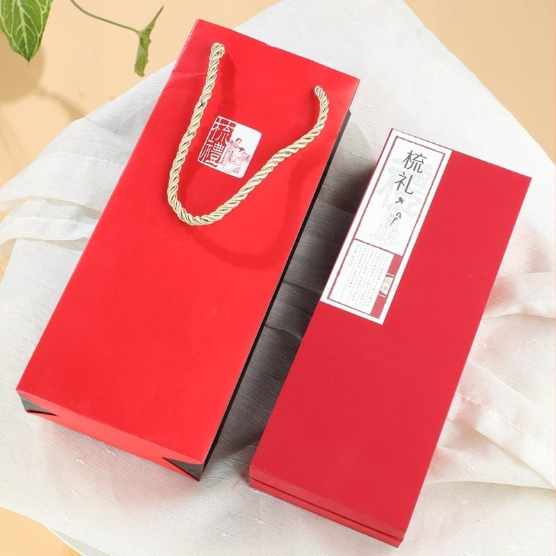 Pieptene din lemn de santal cu cinci dinți, cap rotund, masaj meridian al scalpului