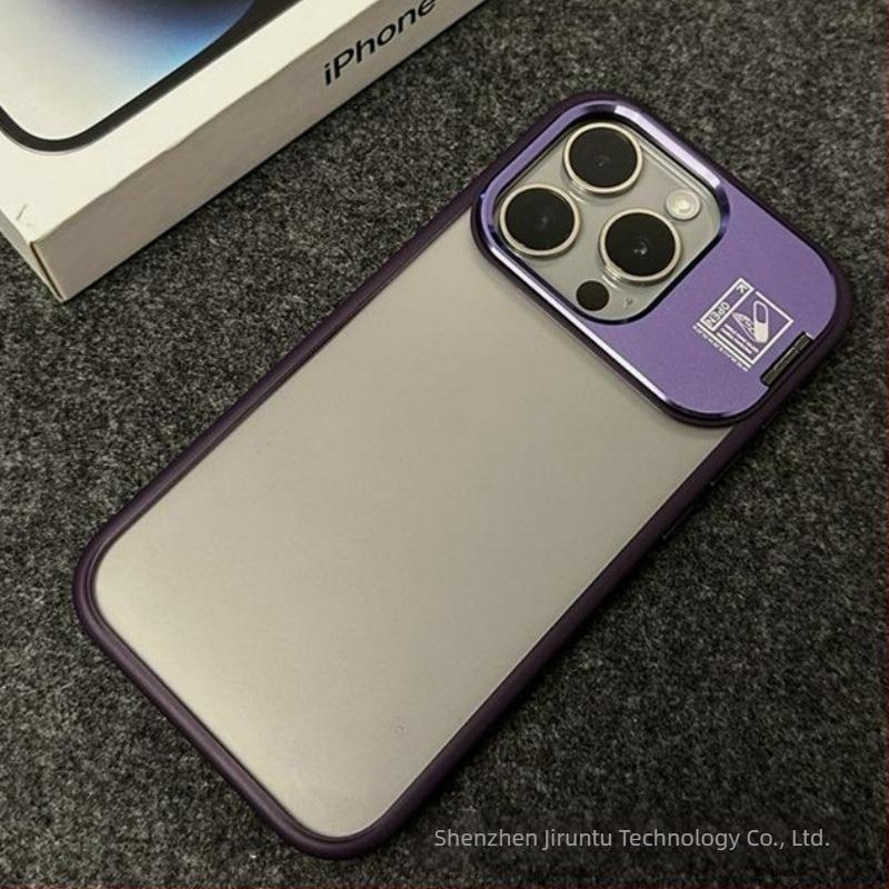 Husă pentru iPhone 14 Pro Max cu suport pliabil și atașament MagSafe, material PC, protecție împotriva șocurilor, antiamprentă