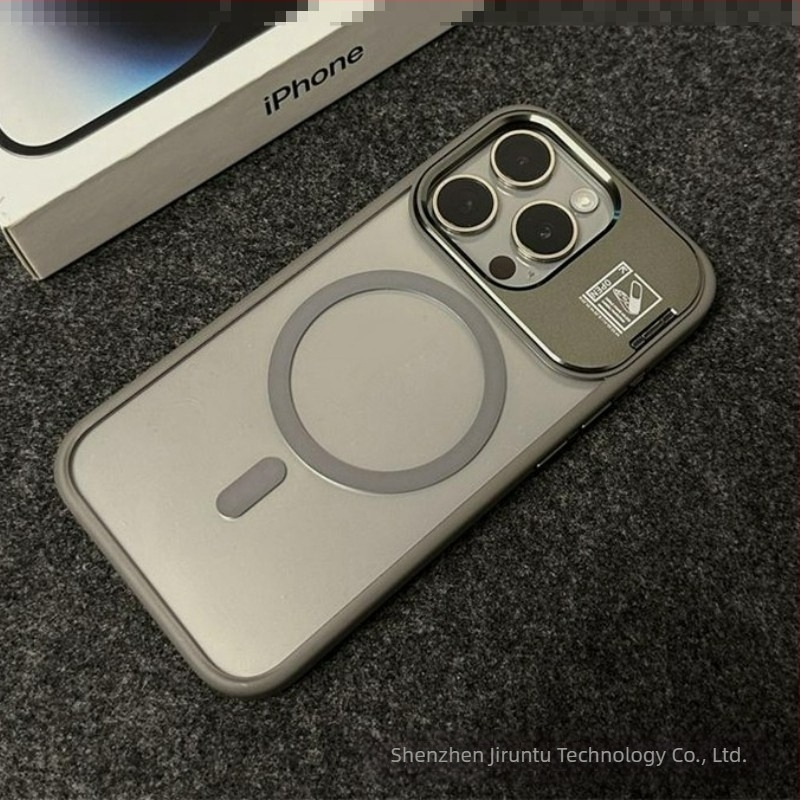 Husă pentru iPhone 14 Pro Max cu suport pliabil și atașament MagSafe, material PC, protecție împotriva șocurilor, antiamprentă