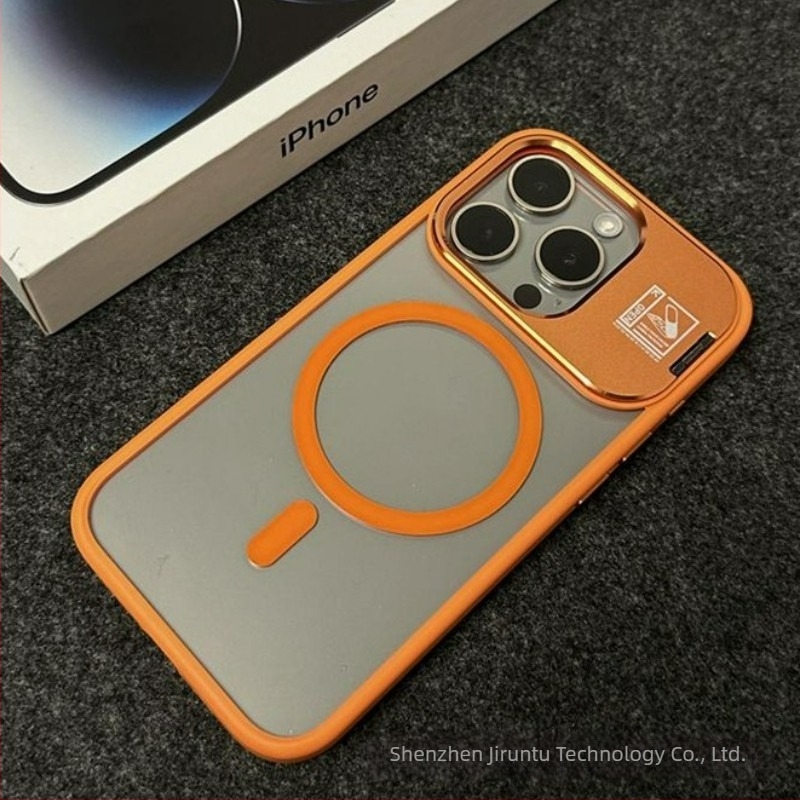 Husă pentru iPhone 14 Pro Max cu suport pliabil și atașament MagSafe, material PC, protecție împotriva șocurilor, antiamprentă