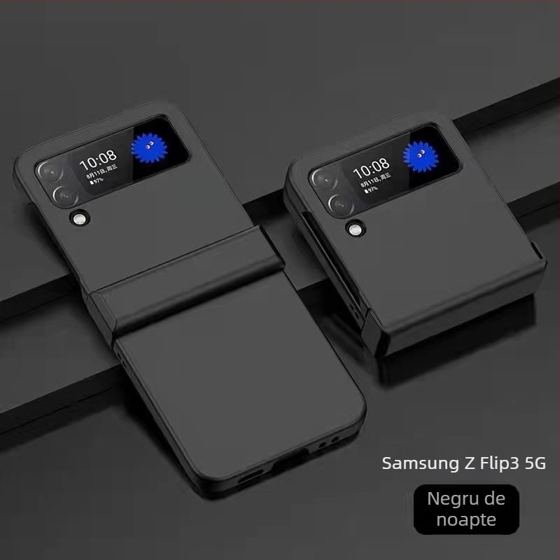 Samsung Z Fold3 și Z Flip5 husă TPU cu senzație de piele, set din trei piese, protecție anti-cădere, acoperire totală