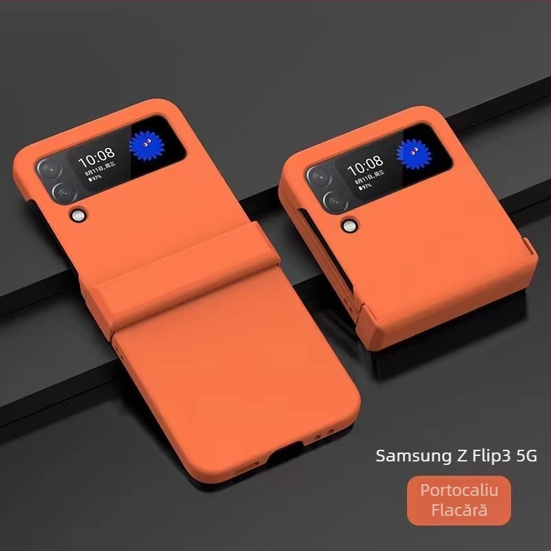 Samsung Z Fold3 și Z Flip5 husă TPU cu senzație de piele, set din trei piese, protecție anti-cădere, acoperire totală