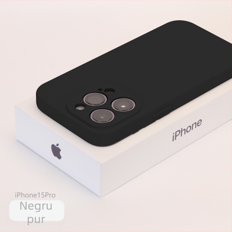 Carcasă de telefon cu acoperire completă a obiectivului, anti-cădere, construcție cu lichid, pentru seria iPhone 13/14