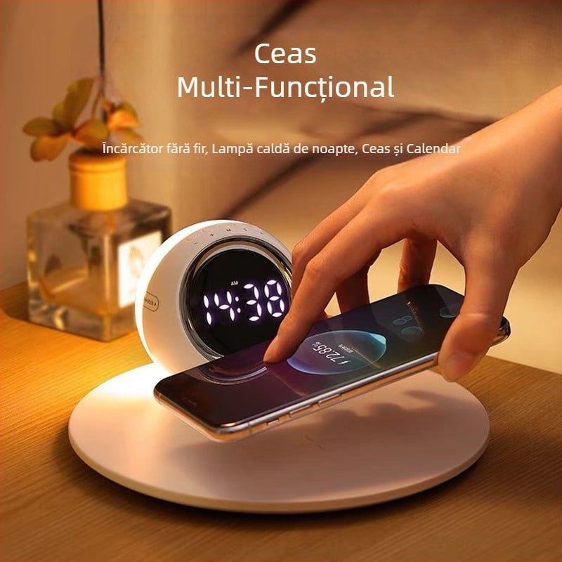 Ceas de alarmă Memories – Afișaj cu tub digital, Mișcare electronică, Grosime 10 mm, Carcasă ABS, Alimentare externă