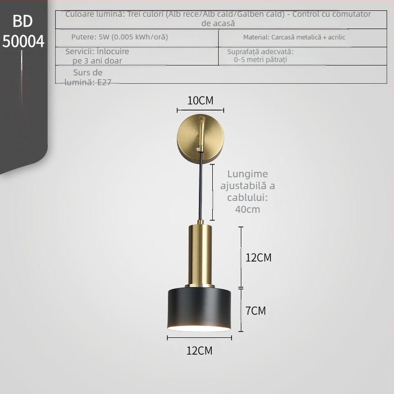 Lampa de perete pentru dormitor – LED, 111–240V, FCC-B, Hyun Pole Island