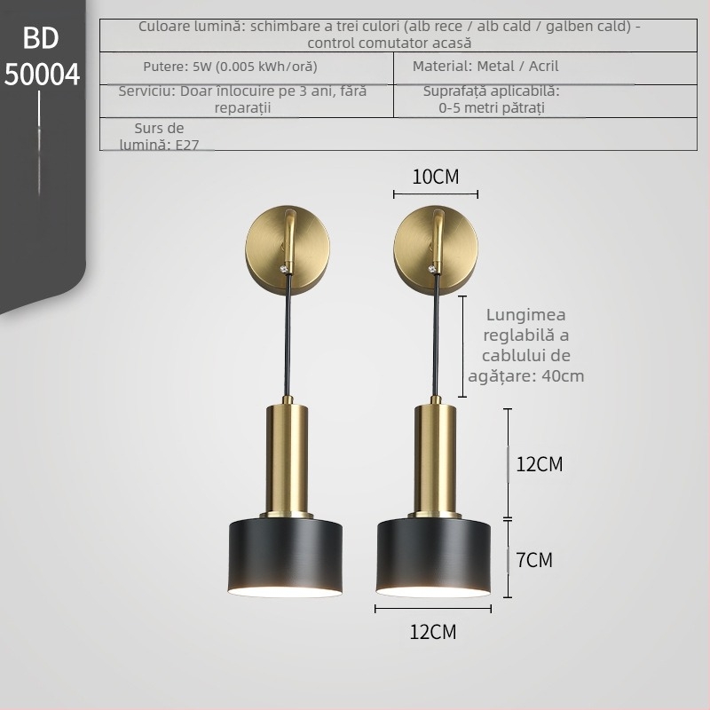Lampa de perete pentru dormitor – LED, 111–240V, FCC-B, Hyun Pole Island