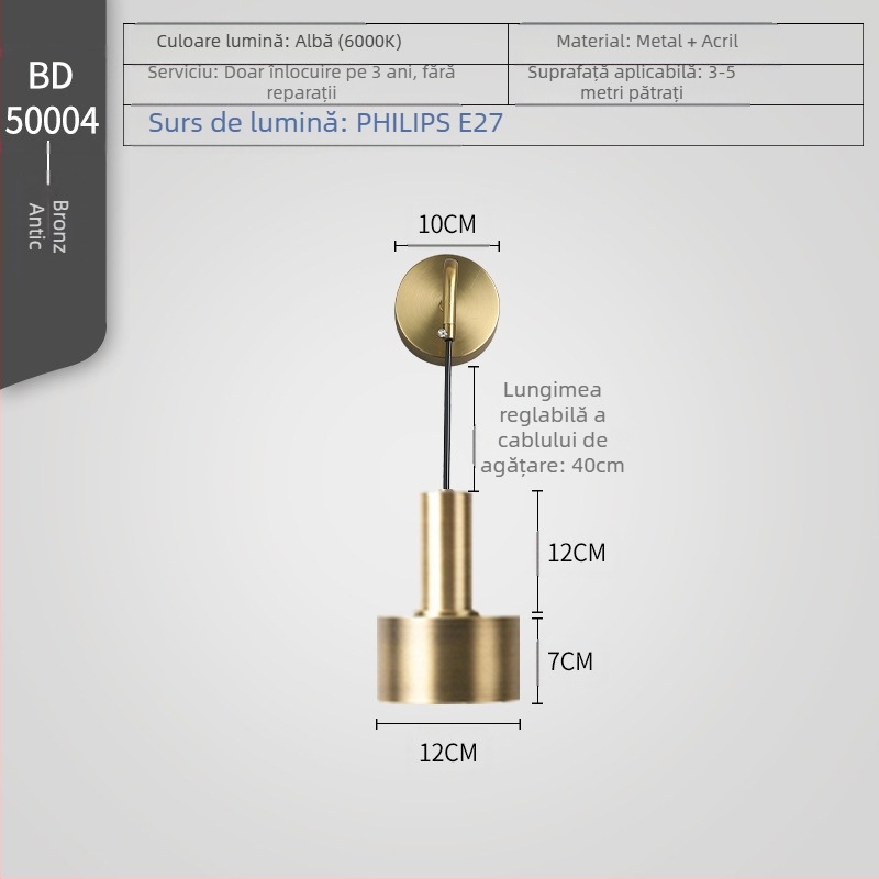 Lampa de perete pentru dormitor – LED, 111–240V, FCC-B, Hyun Pole Island