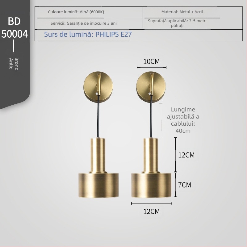 Lampa de perete pentru dormitor – LED, 111–240V, FCC-B, Hyun Pole Island